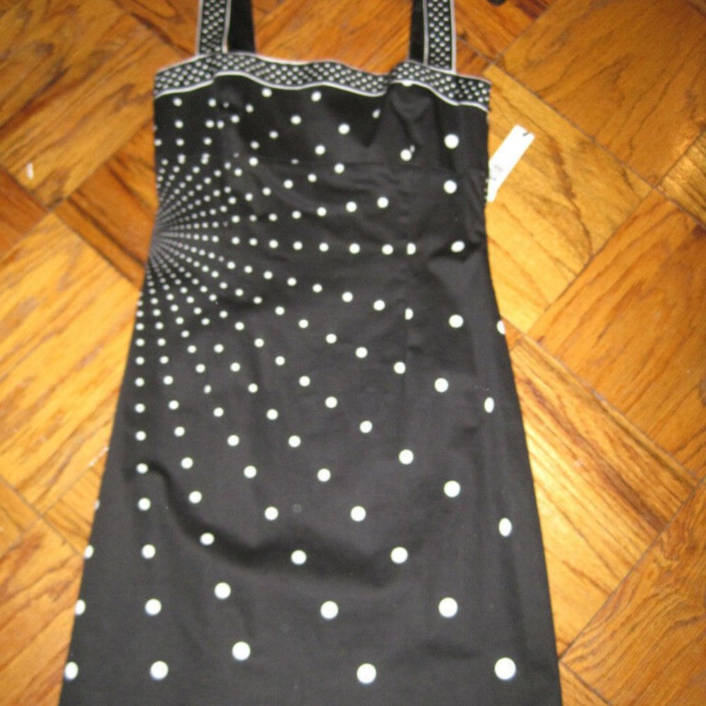 Tahari Vintage Retro Violetta Polka Dot Dress Y2K NWT